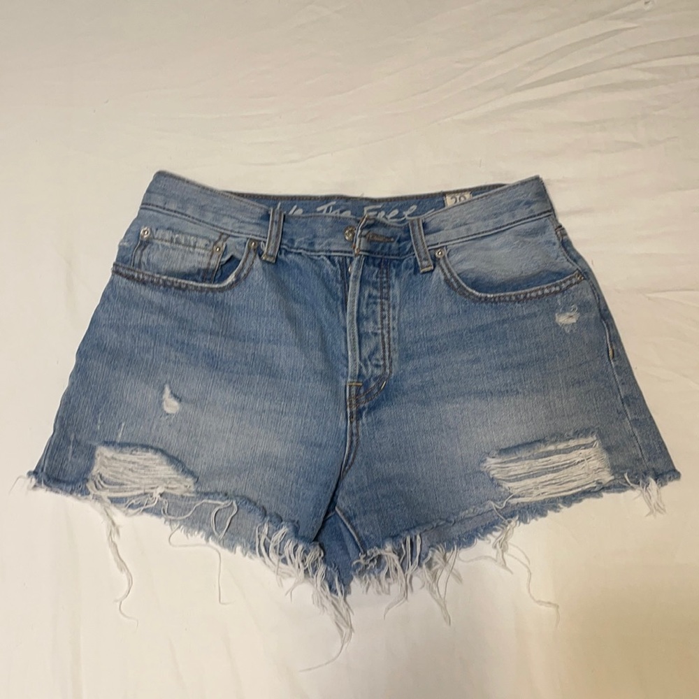 Free People Jean Denim Shorts
